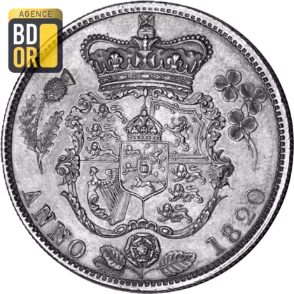 Demi couronne George IV 1er type