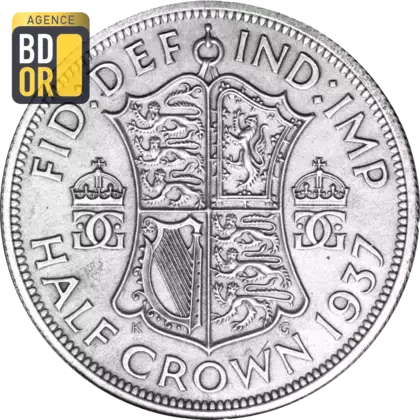 Demi couronne George VI argent