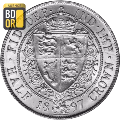 Demi couronne Victoria effigie du jubilé