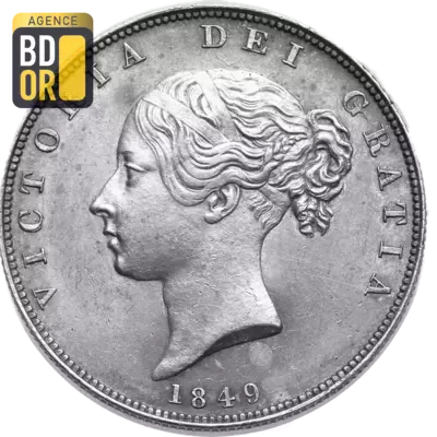 Demi couronne Victoria 'young head', 1er type