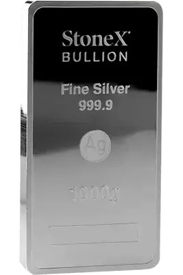 Lingot Argent 1 kg StoneX sans TVA