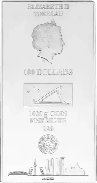 Lingot Argent 1 Kg Tokelau sans TVA