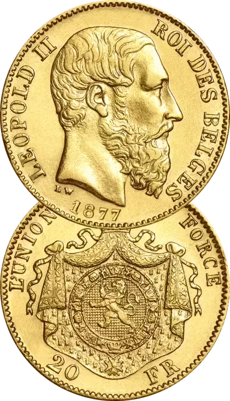 Pièce d'or 20 Francs Leopold II Pièce d'or 20 Francs Leopold II