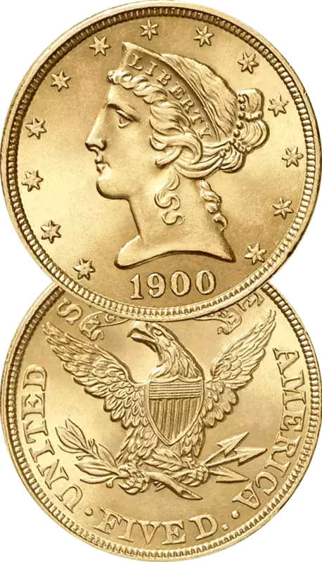Pièce d'or 5 Dollars Liberty