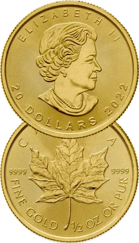 Pi&egrave;ce d'or Maple Leaf 1/2 Once