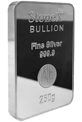 Lingot Argent 250 g StoneX sans TVA