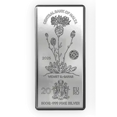 Lingot Argent 500g Malta sans TVA Lingot Argent 500g Malta sans TVA