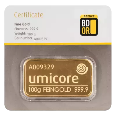 Lingot Or 100 Gr
