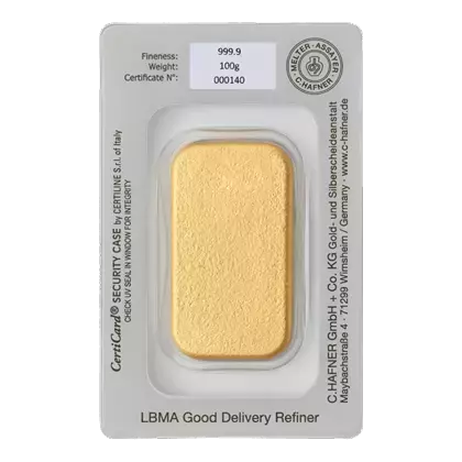 Lingot Or 100 Grammes