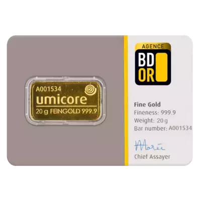 Lingotin Or 20 Gr