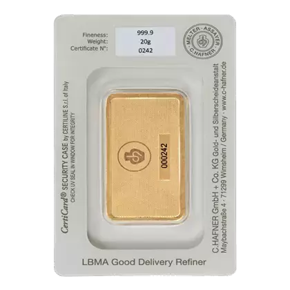 Lingotin Or 20 Grammes
