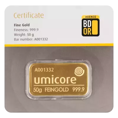 Lingotin Or 50 Gr