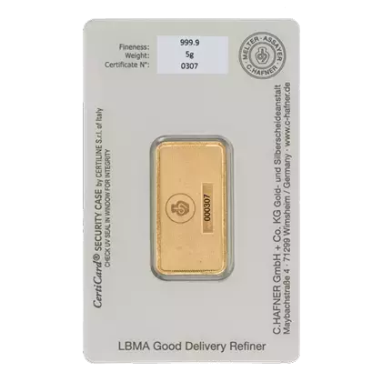 Lingotin Or 5 Grammes