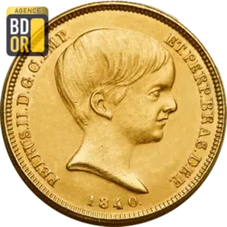 10000 Reis Or Pedro II 1833 à 1848