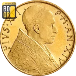 100 Lires Or Pie XII Charité