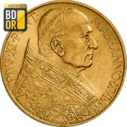 100 Lires Or Vatican Pie XI