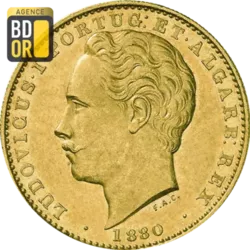 10 000 Reis Or Luiz I 1878 à 1889