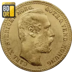 10 Francs Or Carl XV Adolf