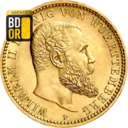 10 Mark Or Wilhelm II Wurtemberg