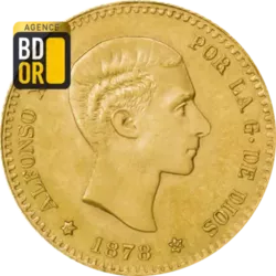 10 Pesetas Or Alphonse XII