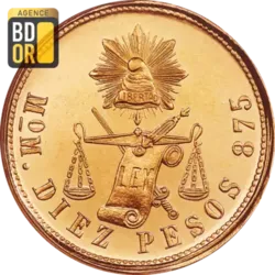 10 Pesos Or Mexicain