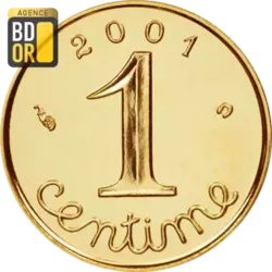 1 Centime Epi Or