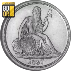 1 Dime Argent 1837 et 1838