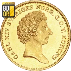 1 Dukat Or Carl XIV Johan 2e Type