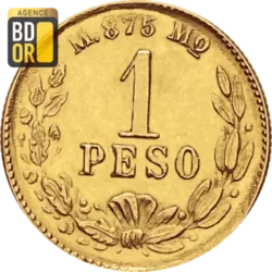 1 Peso Or 1870 à 1905
