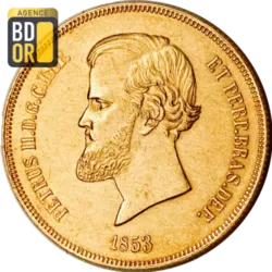 20 000 Reis Or Pedro II 1853 à 1889