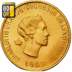 20 Francs Or Luxembourg 1963