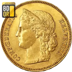 20 Francs Suisse 1883 à 1896