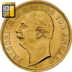 20 Mark Or Friedrich II d'Anhalt