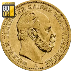 20 Mark Or Wilhelm I Prusse