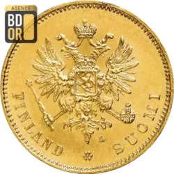 20 Markkaa Or 1878 à 1913