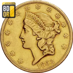 20$ Or Liberty sans devise