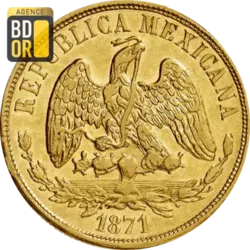 20 Pesos Or 1870 à 1905