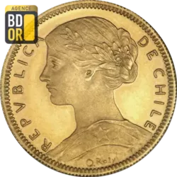 20 Pesos Or Chili 1896 à 1917