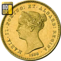 2500 Reis Or Marie II 1838