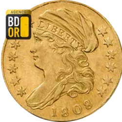 2,5 $ buste tourné à gauche 1808