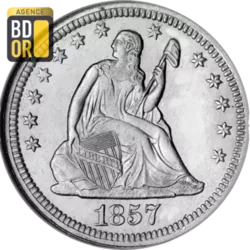 25 Cents Argent 1838 à 1891