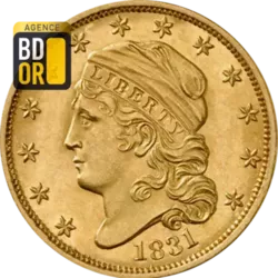 2,5 $ Or 1821 à 1834