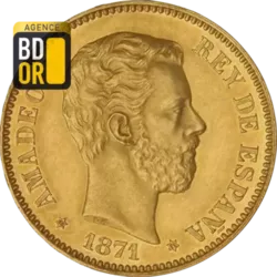 25 Pesetas Or - Amédée Ier