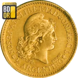 2,5 Pesos Or 1881 à 1884