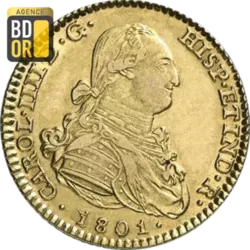 2 Escudos Or Charles IV