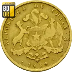 2 Pesos Or 1856 à 1875