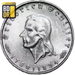 2 Reichsmark (Friedrich Schiller), 1934