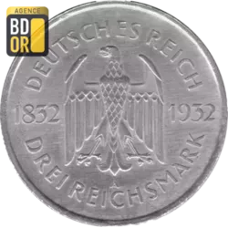3 Reichsmark (Goethe), 1932