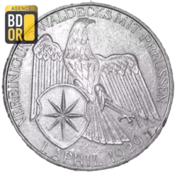 3 Reichsmark (Union de Waldeck avec la Prussie), 1929