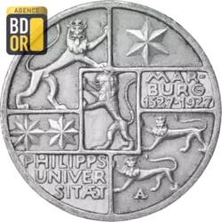 3 Reichsmark (Université de Marbourg), 1927